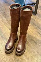 Caprice Leather Stretch Knee Boots