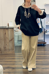 Contrast Graphic Hoodie