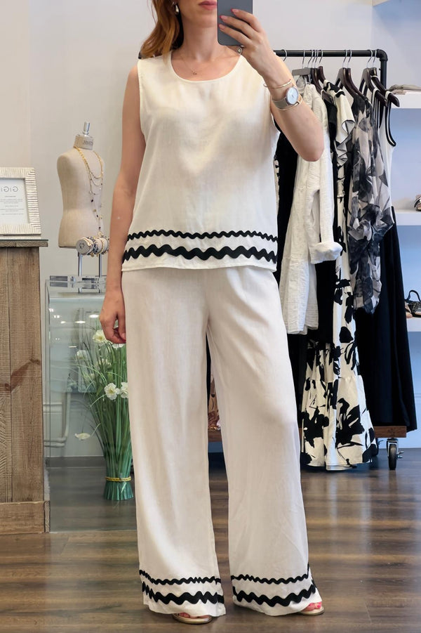 Linen Wide Leg Co-Ord Set