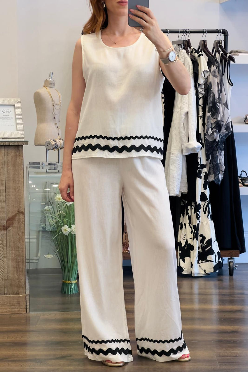 Linen Wide Leg Co-Ord Set