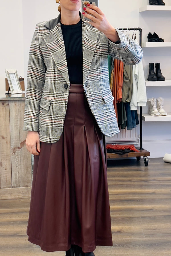 Single Breasted Dogtooth Blazer