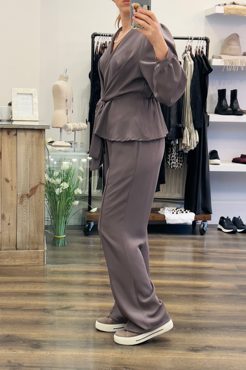 Wrap Trousers Set