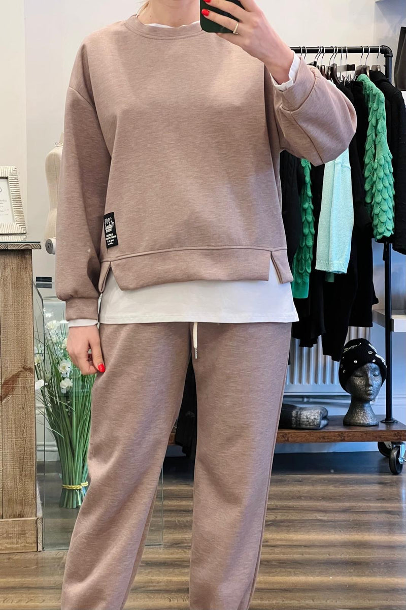 Contrast Hem Tracksuit Set