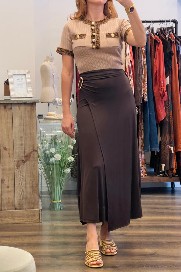 Buckle Details Skirt