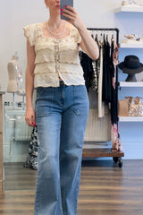Crochet Layer Button Top