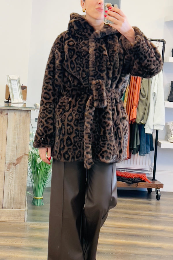 Faux Fur Leopard Jacket