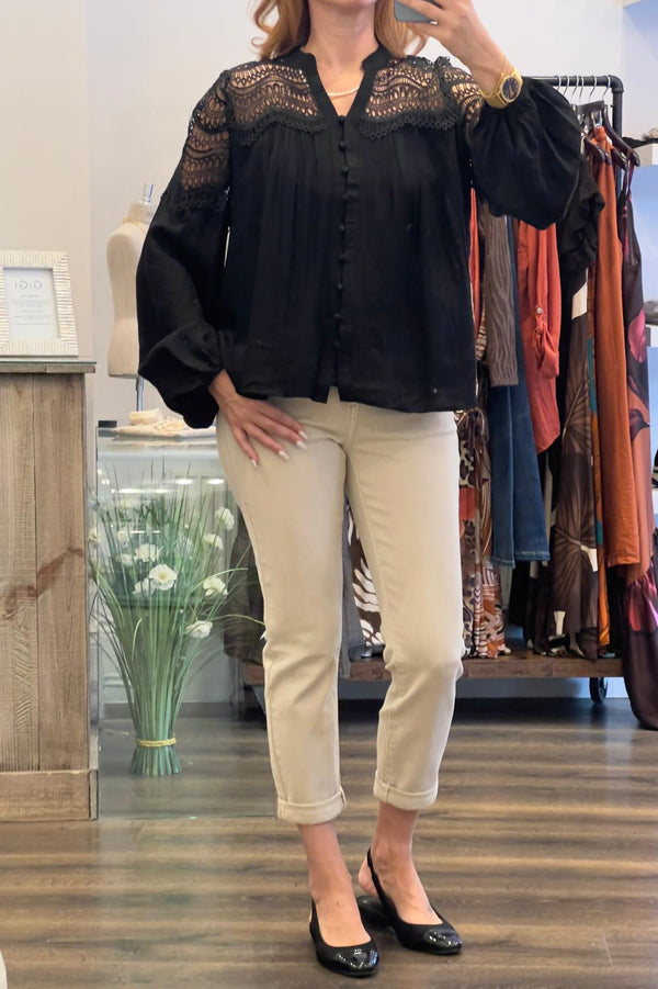 Lace Panel Blouse