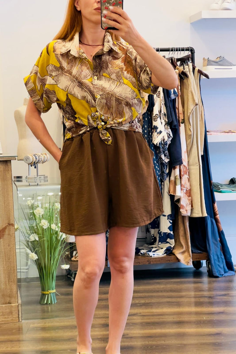 Print Short-Sleeve  Shirt