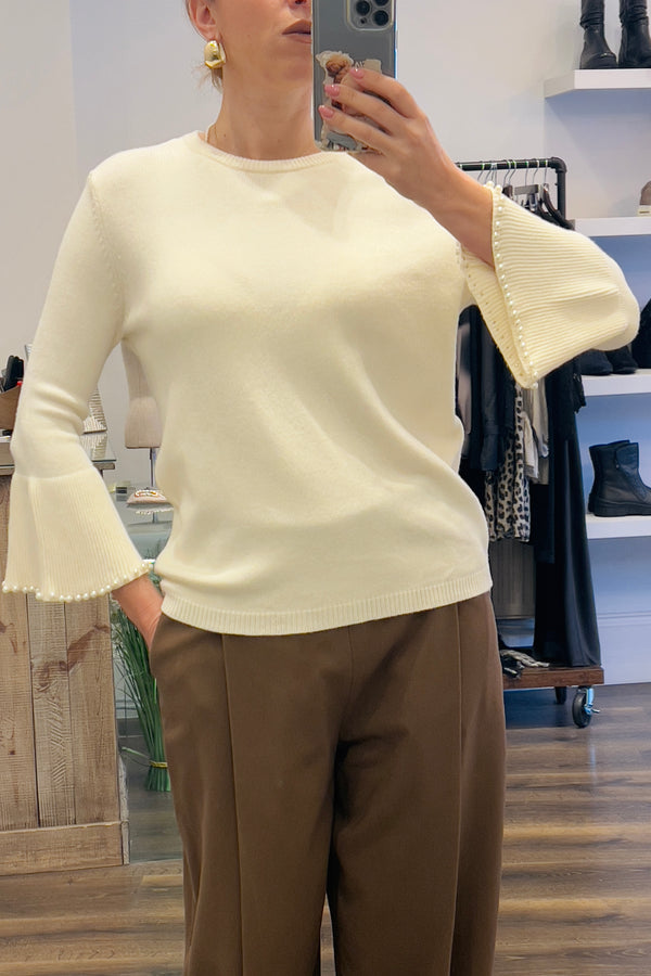 Pearl Trimmed Knit