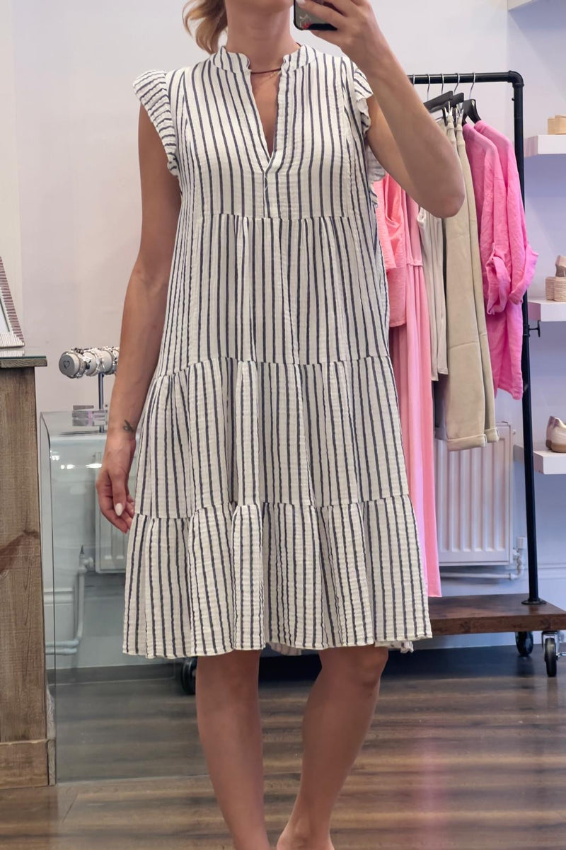 Cotton Stripe Smock Dress