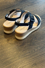 Caprice Buckle Wedge Sandal