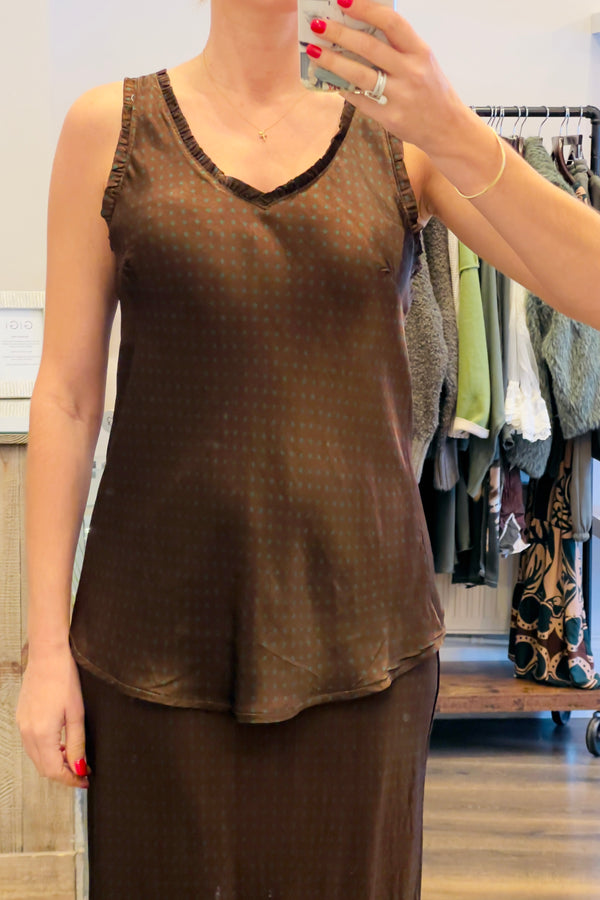 Satin Frill Top
