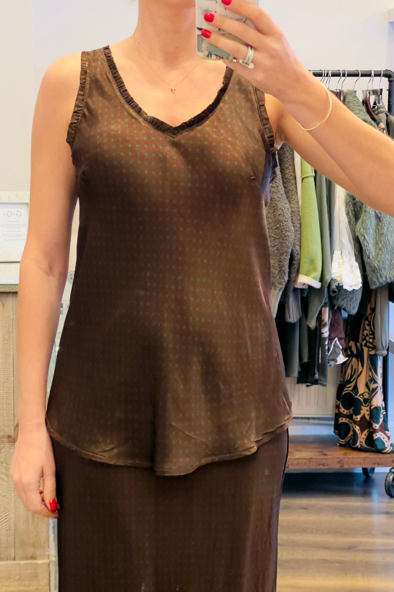 Satin Frill Top