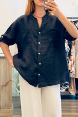 Linen Crochet Shirt