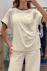 T-Shirt With Knotted Detail