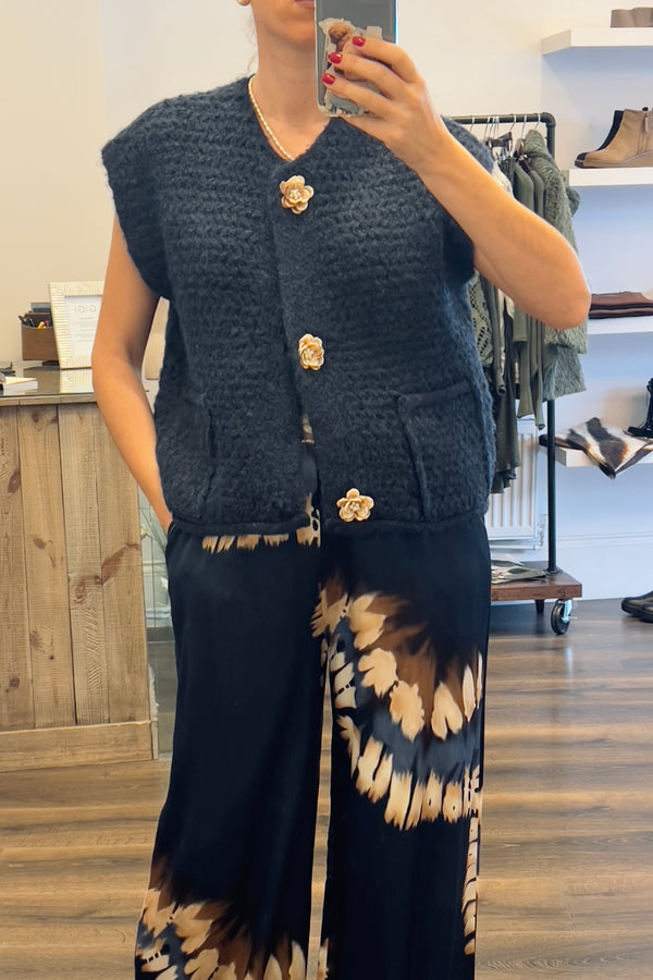 Floral Button Waistcoat