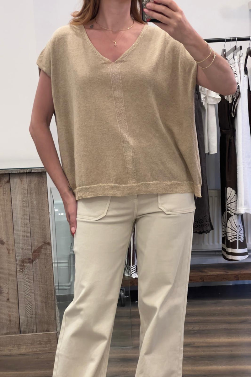 Lurex Trim Top