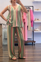 Lurex Trousers Set