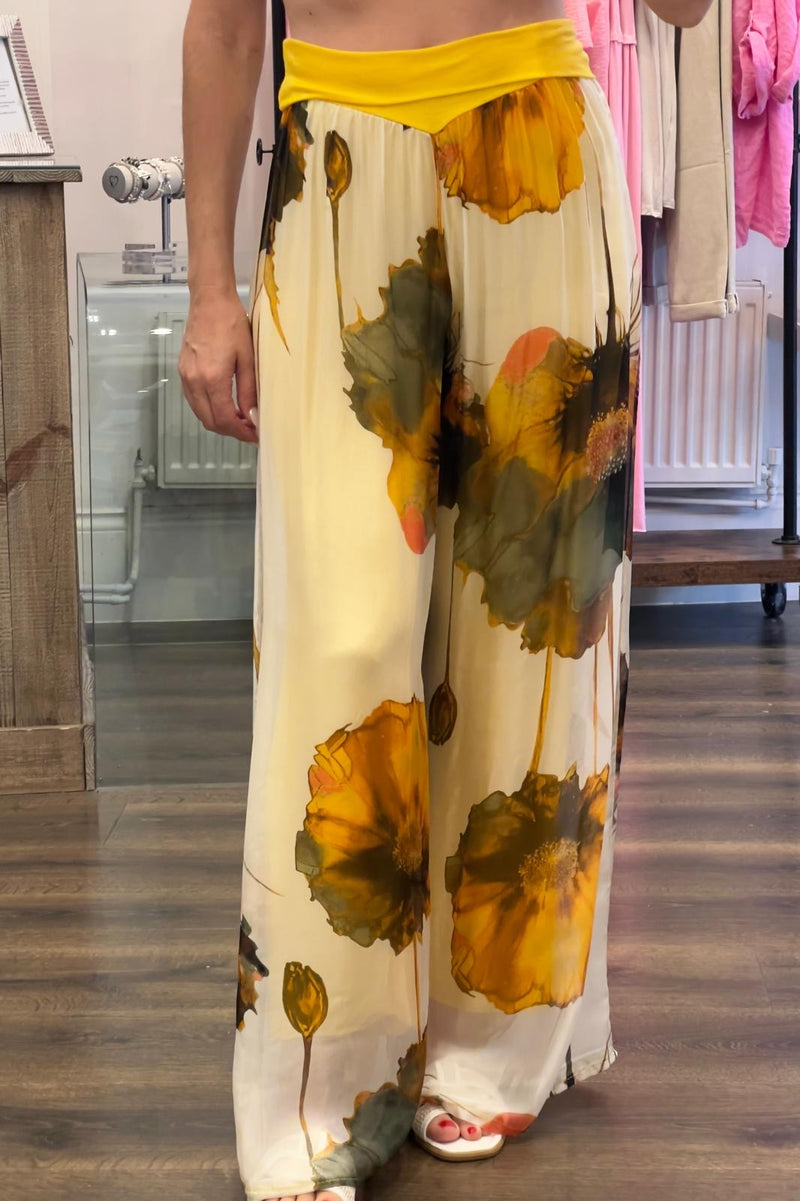 Floral Print Trousers
