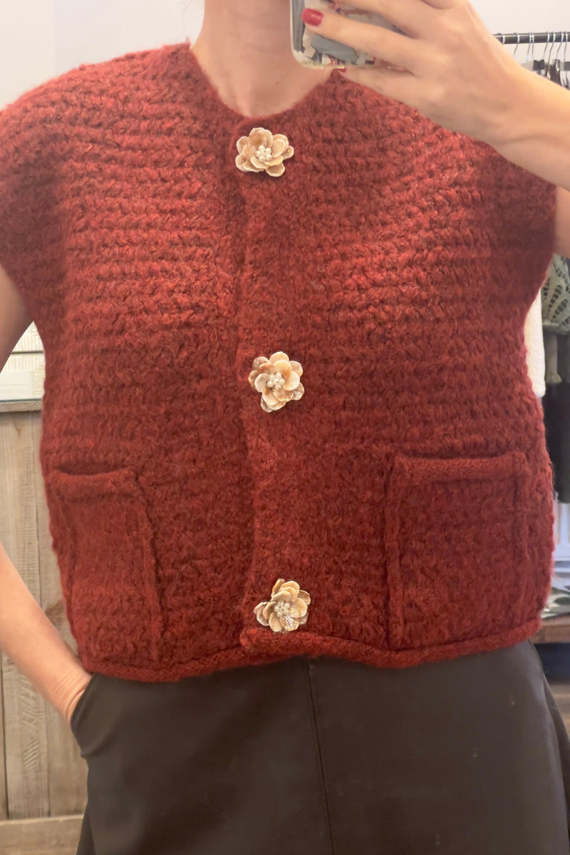 Floral Button Waistcoat