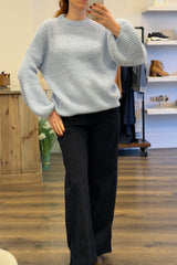 Ribbed Ballon Sleeve Knit