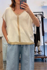 Lurex Trim Top
