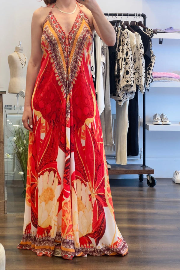 Open Back Maxi Dress