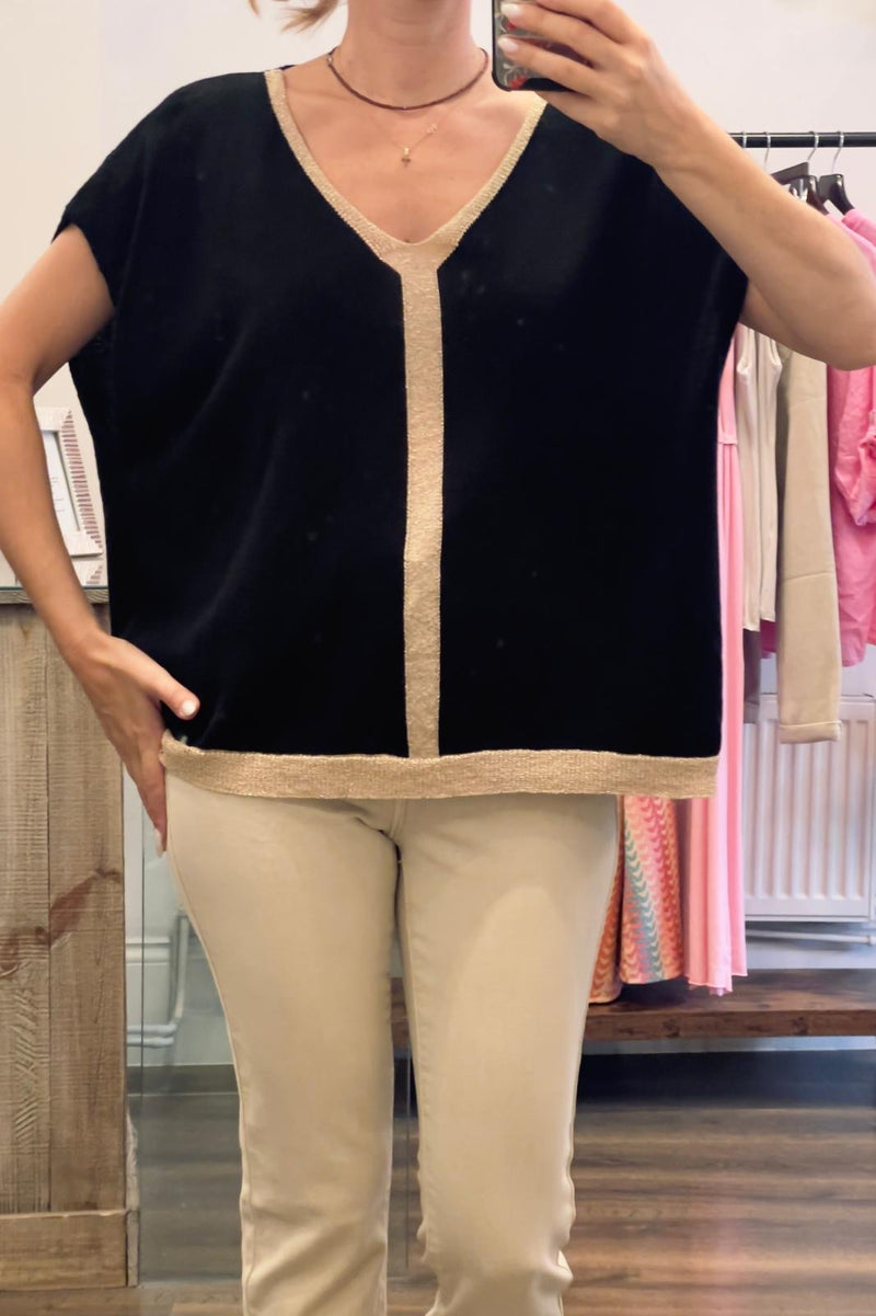 Lurex Trim Top