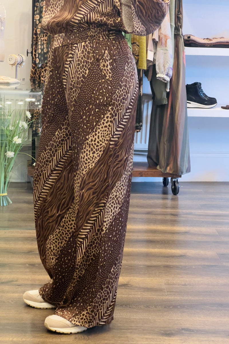 Satin Print Trousers