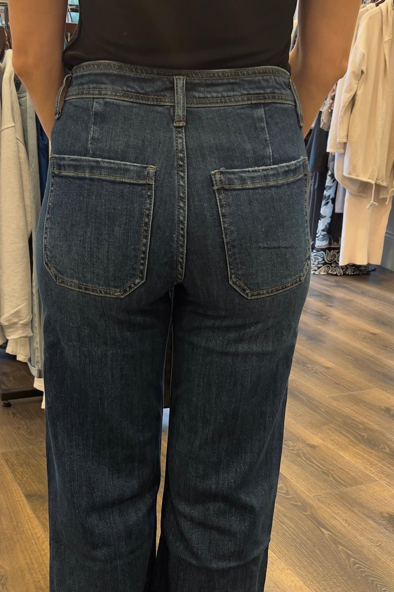 Front Pocket Flare Jeans