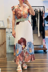 Flower Pleat Dress