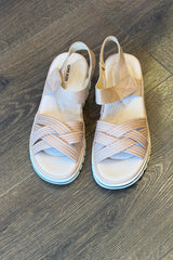 Criss Cross Wedge Sandal