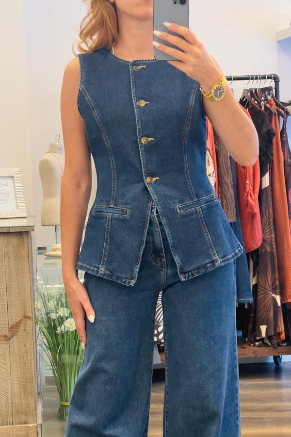 Redial Denim Waistcoat