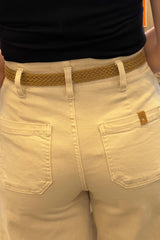 Toxik 3 Belted Cropped Wide Leg Jean