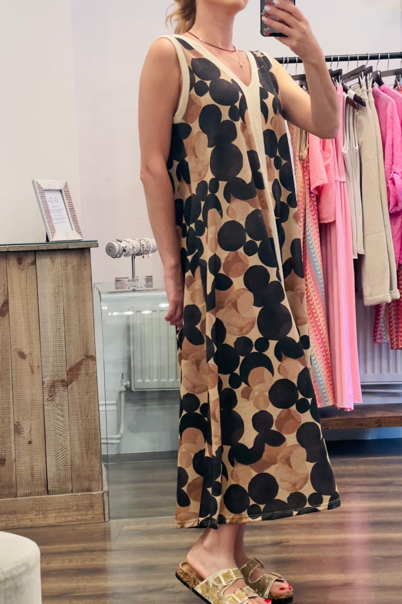 Circle Lurex Maxi Dress