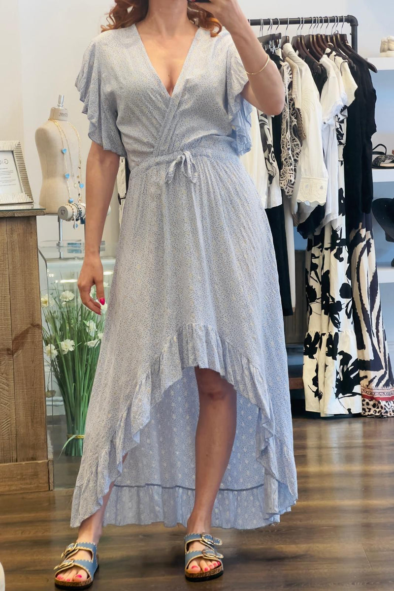 Hi-Low Frill Dress