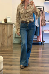 Toxik 3 Button Fly Flare Denim Jean