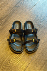 Flat Buckle  Mules