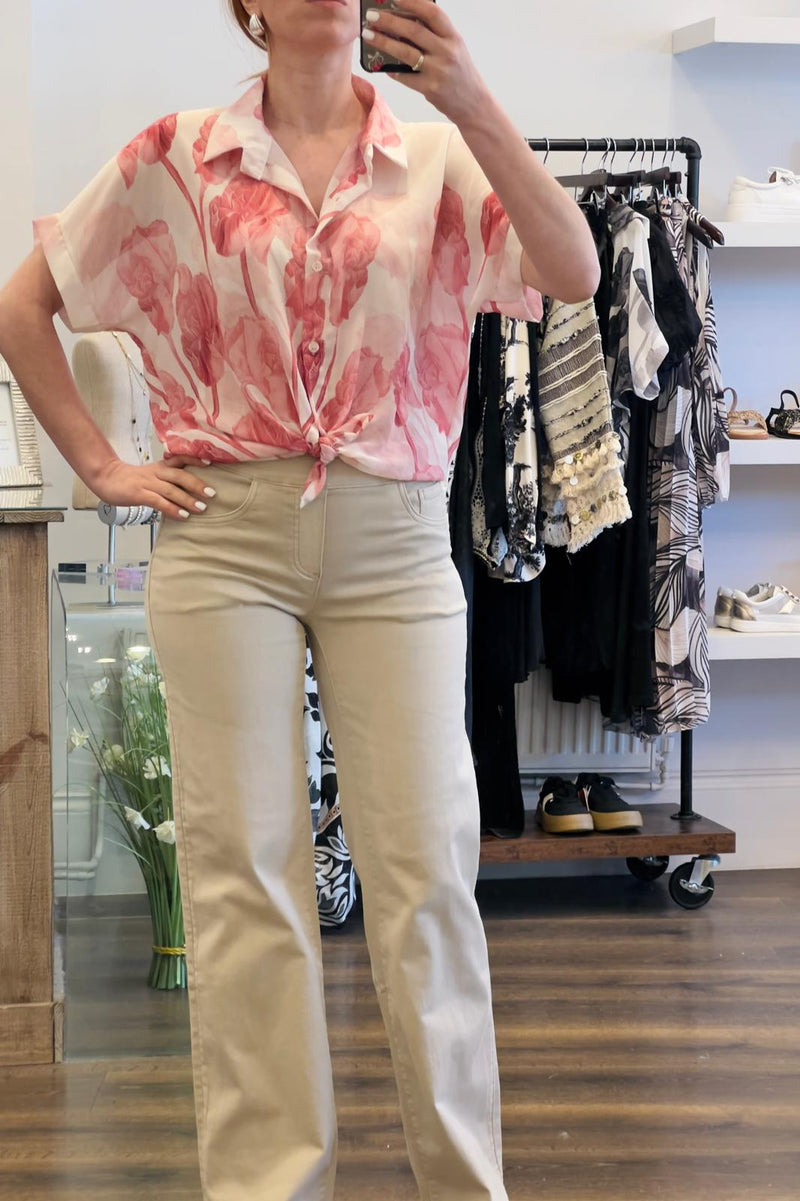 Flower Short-Sleeve  Shirt