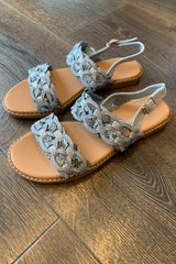 Snake Pattern Sandals