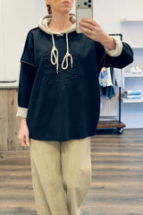 Contrast Graphic Hoodie