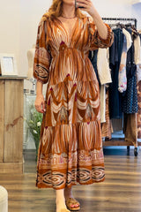 V Neck Sleeve Dress