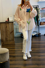 Flower Stripe Shirt