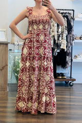 Shirred Maxi Dress