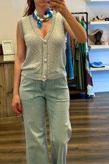 Lurex Trim Vest