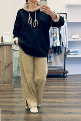 Contrast Graphic Hoodie