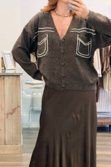 Contrast Trim Cardigan