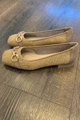 Caprice Woven Ballet Pump