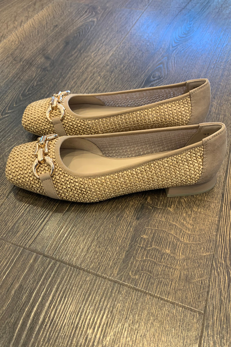 Caprice Woven Ballet Pump