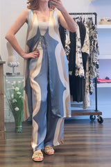 Geometric Satin Trousers